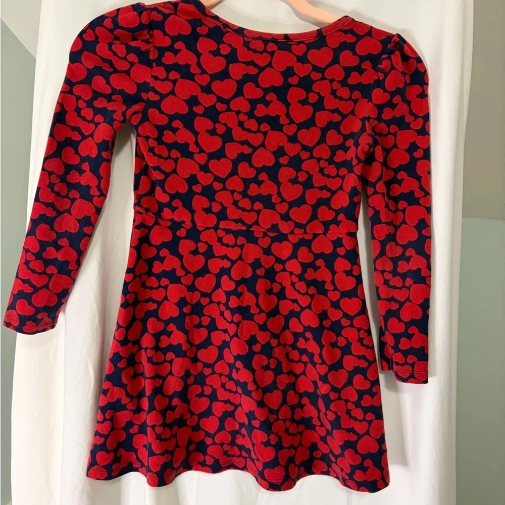 GAP Kids Red and Black Heart Pattern Dress size 6/7